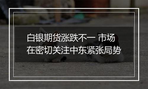 白银期货涨跌不一 市场在密切关注中东紧张局势