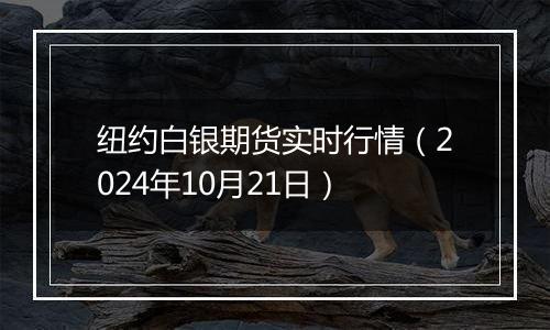 纽约白银期货实时行情（2024年10月21日）