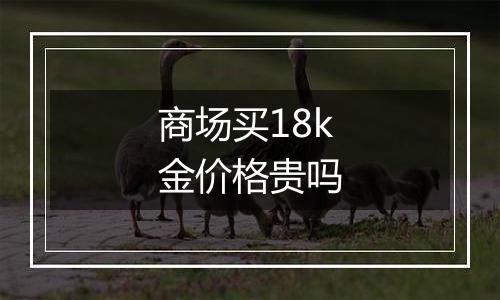 商场买18k金价格贵吗