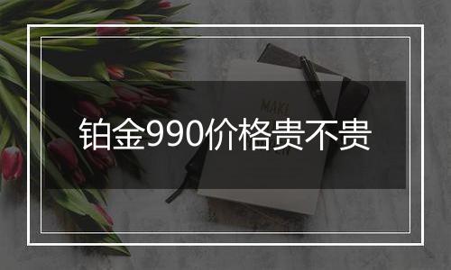 铂金990价格贵不贵