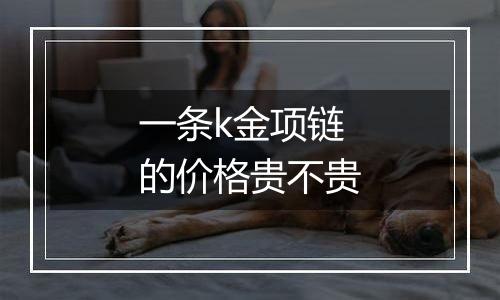 一条k金项链的价格贵不贵