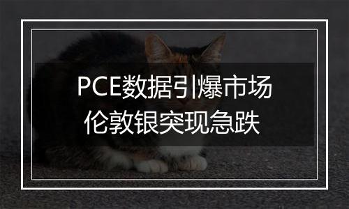 PCE数据引爆市场 伦敦银突现急跌