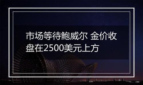 市场等待鲍威尔 金价收盘在2500美元上方