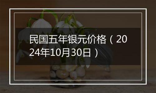 民国五年银元价格（2024年10月30日）