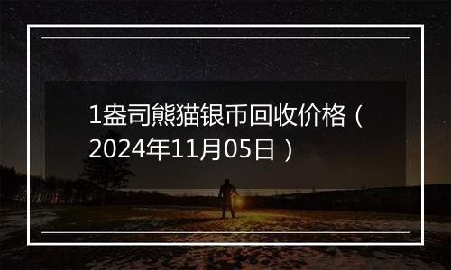 1盎司熊猫银币回收价格（2024年11月05日）