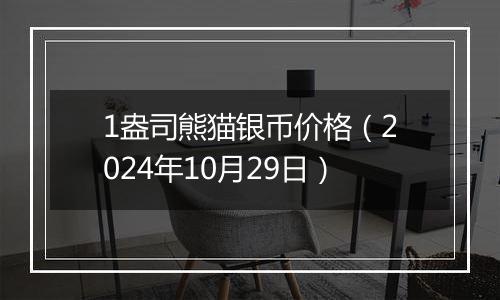 1盎司熊猫银币价格（2024年10月29日）