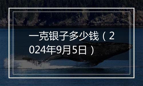 一克银子多少钱（2024年9月5日）