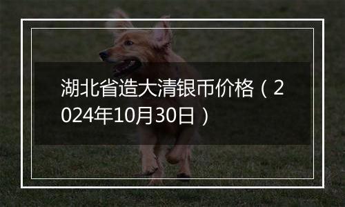 湖北省造大清银币价格（2024年10月30日）