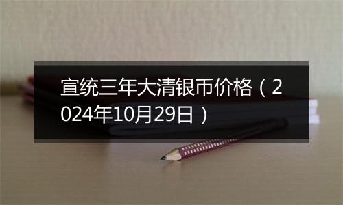 宣统三年大清银币价格（2024年10月29日）