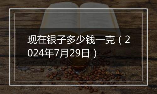 现在银子多少钱一克（2024年7月29日）