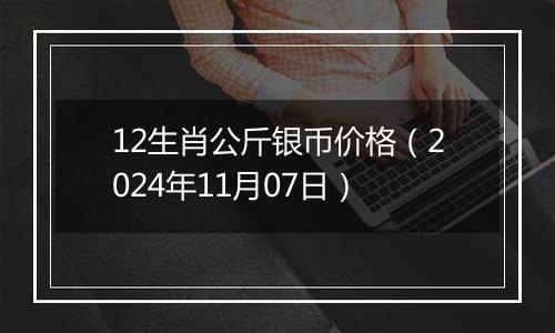 12生肖公斤银币价格（2024年11月07日）