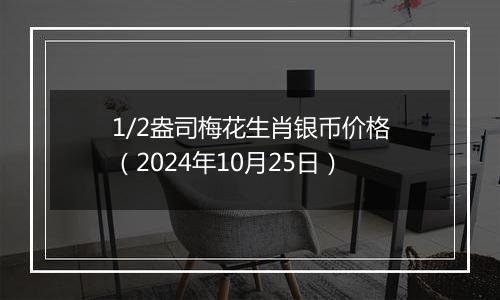 1/2盎司梅花生肖银币价格（2024年10月25日）