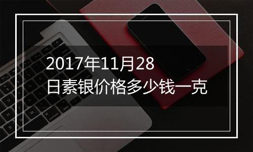 2017年11月28日素银价格多少钱一克