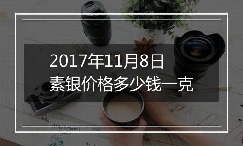 2017年11月8日素银价格多少钱一克