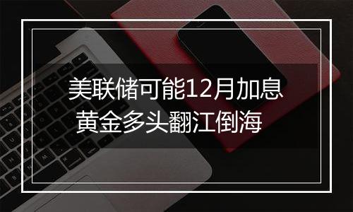 美联储可能12月加息 黄金多头翻江倒海