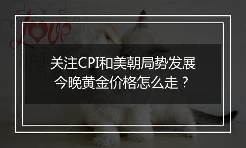 关注CPI和美朝局势发展 今晚黄金价格怎么走？