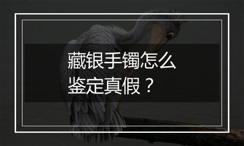 藏银手镯怎么鉴定真假？