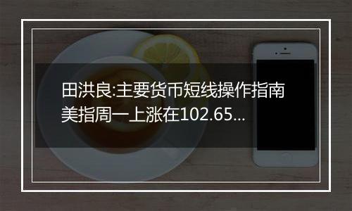 田洪良:主要货币短线操作指南 美指周一上涨在102.65之下遇阻