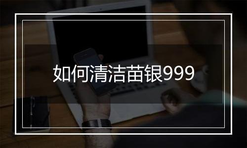 如何清洁苗银999