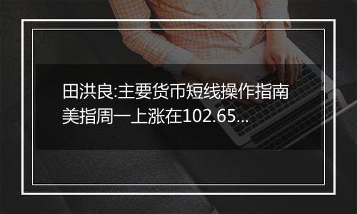 田洪良:主要货币短线操作指南 美指周一上涨在102.65之下遇阻