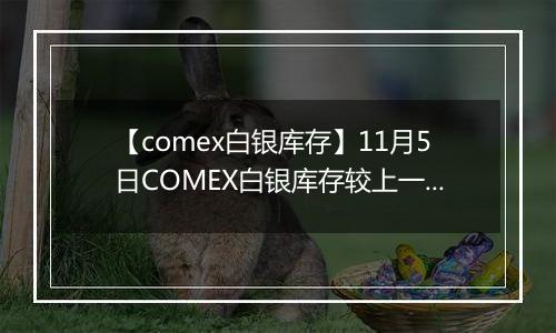 【comex白银库存】11月5日COMEX白银库存较上一日增持18.67吨