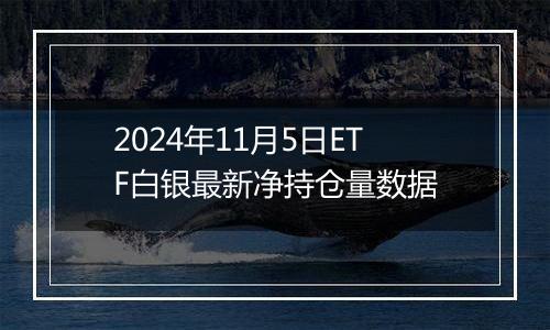 2024年11月5日ETF白银最新净持仓量数据