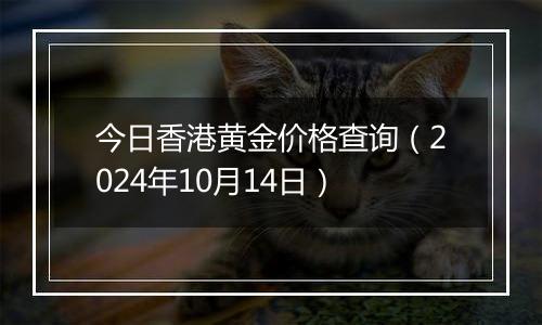 今日香港黄金价格查询（2024年10月14日）