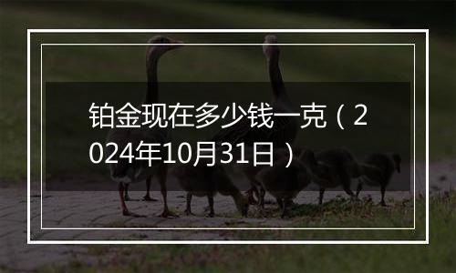 铂金现在多少钱一克（2024年10月31日）