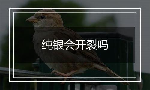 纯银会开裂吗