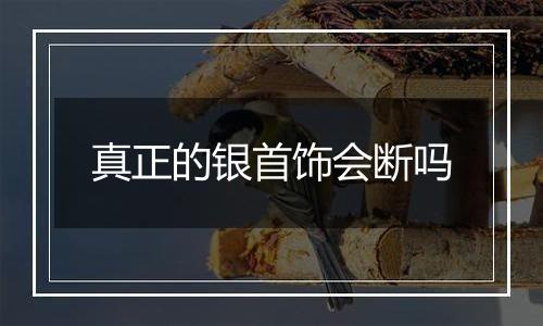 真正的银首饰会断吗