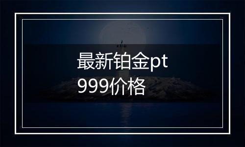 最新铂金pt999价格