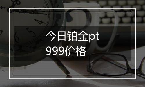 今日铂金pt999价格