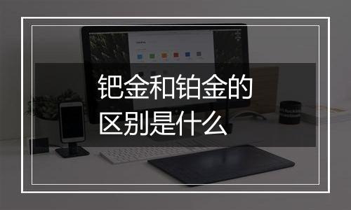 钯金和铂金的区别是什么