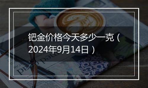 钯金价格今天多少一克（2024年9月14日）