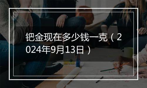 钯金现在多少钱一克（2024年9月13日）