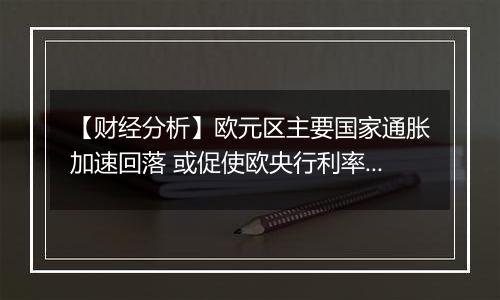 【财经分析】欧元区主要国家通胀加速回落 或促使欧央行利率快速下调