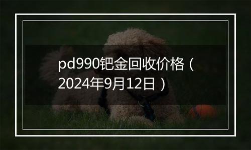 pd990钯金回收价格（2024年9月12日）