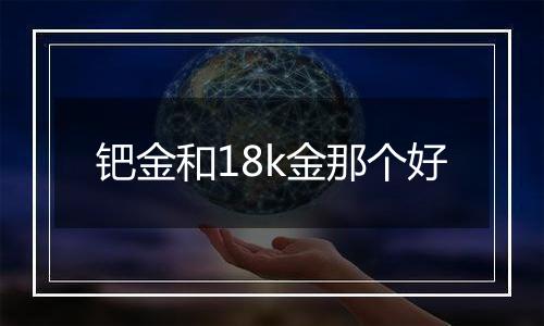 钯金和18k金那个好