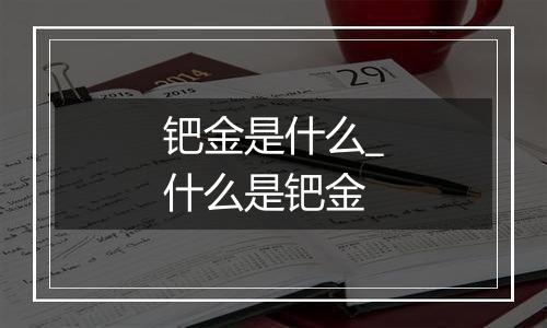 钯金是什么_什么是钯金