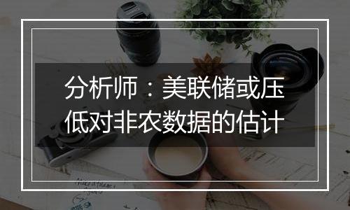 分析师：美联储或压低对非农数据的估计