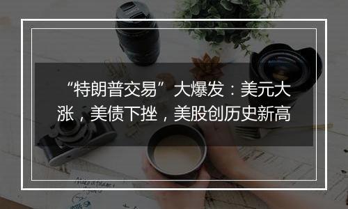 “特朗普交易”大爆发：美元大涨，美债下挫，美股创历史新高