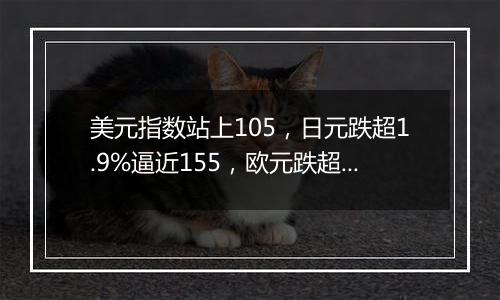 美元指数站上105，日元跌超1.9%逼近155，欧元跌超1.8%