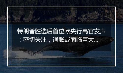 特朗普胜选后首位欧央行高官发声：密切关注，通胀或面临巨大冲击