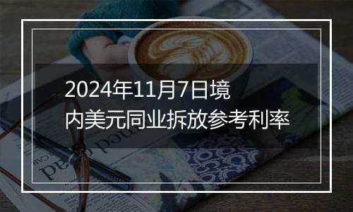 2024年11月7日境内美元同业拆放参考利率