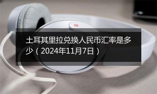 土耳其里拉兑换人民币汇率是多少（2024年11月7日）