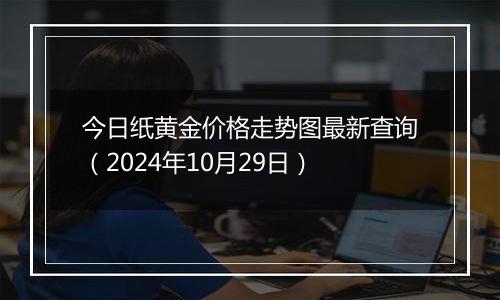 今日纸黄金价格走势图最新查询（2024年10月29日）