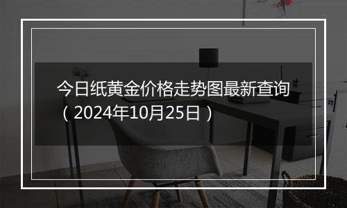 今日纸黄金价格走势图最新查询（2024年10月25日）