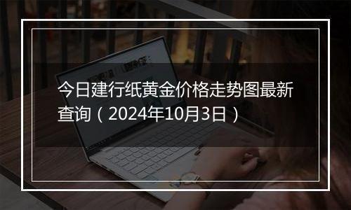 今日建行纸黄金价格走势图最新查询（2024年10月3日）