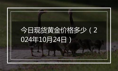 今日现货黄金价格多少（2024年10月24日）