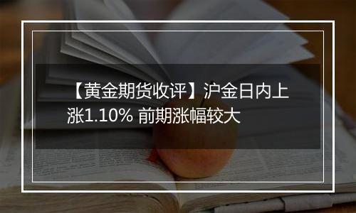 【黄金期货收评】沪金日内上涨1.10% 前期涨幅较大